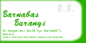 barnabas buranyi business card